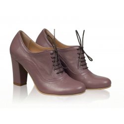 Botine piele naturala Patricia Violet - sau Orice Culoare